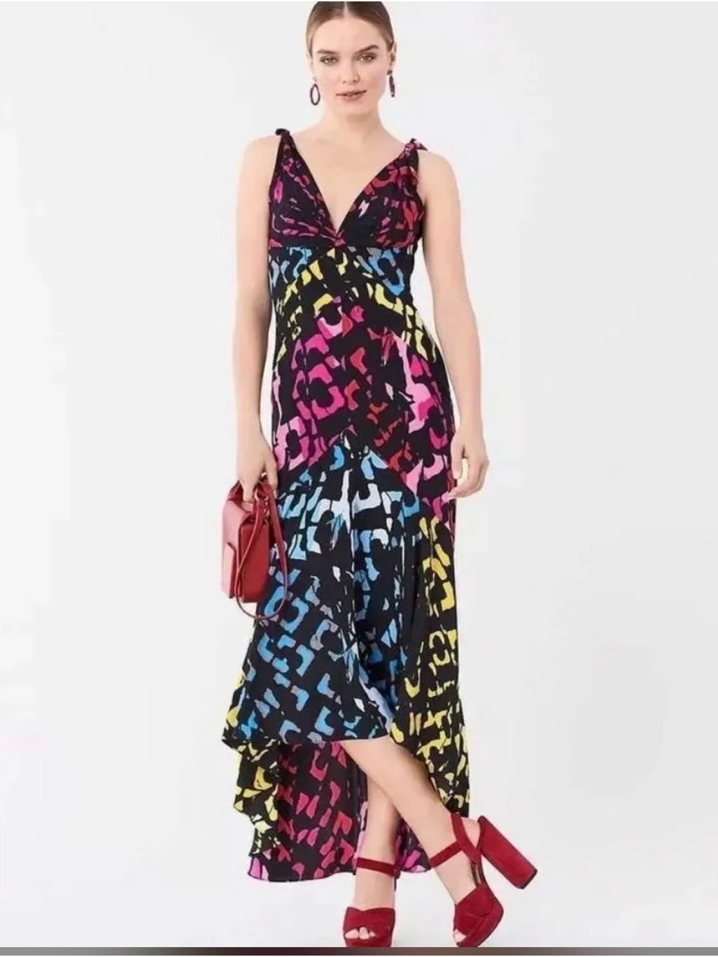 Diane Von Fustenberg Laia Liberty Chain 10o% Silk Dress $798 Ret Size 6